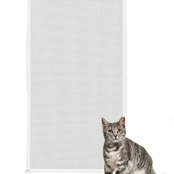 KEDİ Tüllü SABİT SÖK TAK Pencere  Sinekliği Beyaz, Özel Ölçü Verebilirsin (Pabuçlu & Dıştan Takma)