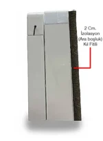 Cam Balkon Kasalı Akordeon Sineklik Antrasit (Tek Kanat / Max 200x240) - Görsel 3