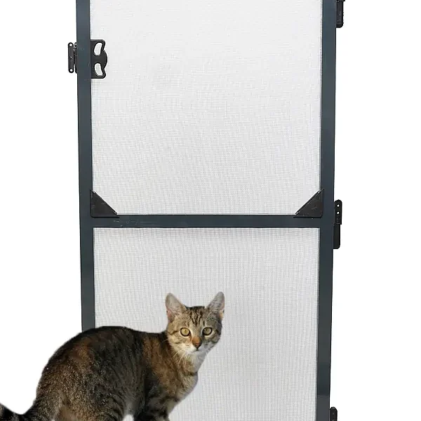 KEDİ Tüllü Menteşeli KAPI Sinekliği (PET TÜL) Antrasit 90x210 Cm. Özel Ölçü Verebilirsiniz.