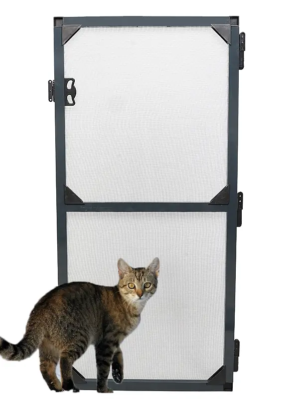antrasit-menteseli-kedi-kapi-sinekligi KEDİ Tüllü Menteşeli KAPI Sinekliği (PET TÜL) Antrasit 90x210 Cm. Özel Ölçü Verebilirsiniz. - Görsel 1