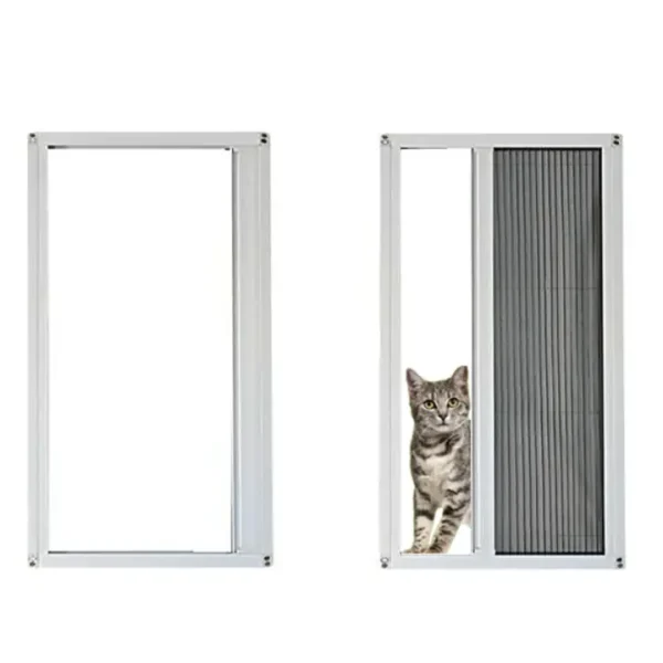 KEDİ Tüllü Akordeon PENCERE Sineklik Beyaz