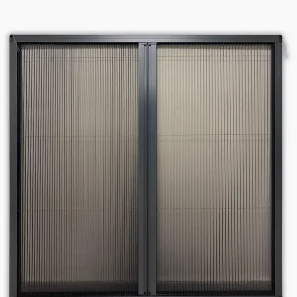 Cam Balkon DOUBLE Kasalı Akordeon Sineklik Antrasit (Max 160x200)