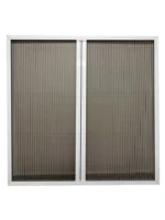 Cam Balkon DOUBLE Kasalı Akordeon Sineklik Beyaz (Max 160x200)