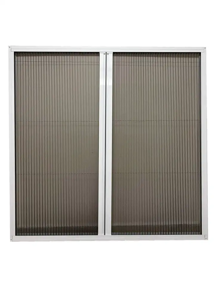 double-beyaz Cam Balkon DOUBLE Kasalı Akordeon Sineklik Beyaz (Max 160x200) - Görsel 1