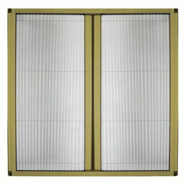 Cam Balkon DOUBLE Kasalı Akordeon Sineklik Bronz (Max. 160x200)