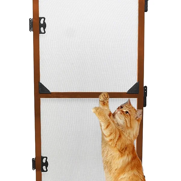 KEDİ Tüllü Menteşeli KAPI Sinekliği (PET TÜL) Kahverengi 90x210 Cm. Özel Ölçü Verebilirsiniz.