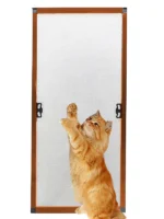 KEDİ Tüllü SABİT SÖK TAK Pencere  Sinekliği Kahverengi, Özel Ölçü Verebilirsin (Pabuçlu & Dıştan Takma)