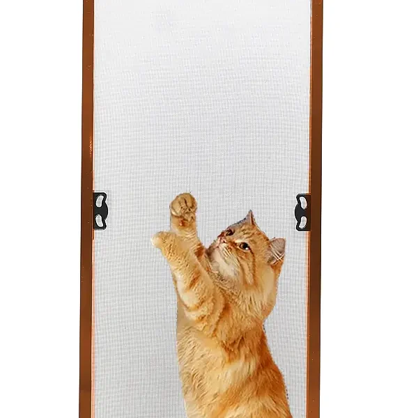 KEDİ Tüllü SABİT SÖK TAK Pencere  Sinekliği Kahverengi, Özel Ölçü Verebilirsin (Pabuçlu & Dıştan Takma)