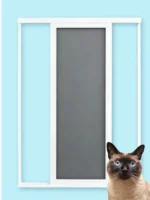 KEDİ Tüllü Sürme Pencere Sineklik Beyaz - Görsel 2