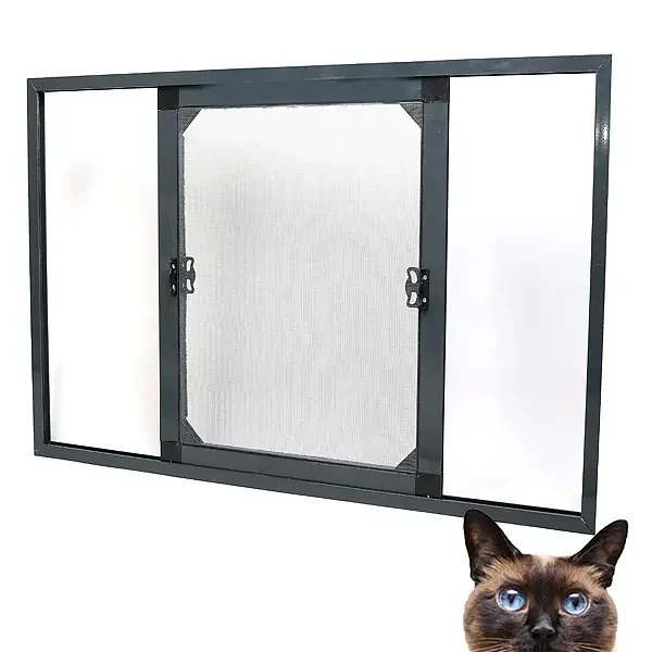 KEDİ Tüllü Sürme Pencere Sineklik Antrasit