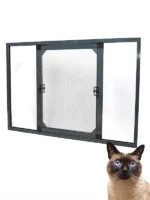 KEDİ Tüllü Sürme KAPI Sineklik Antrasit - Görsel 2